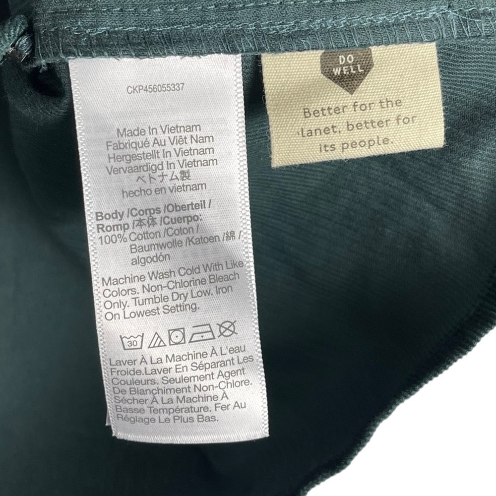 Madewell Forest Green V-Neck Blouse - Picture 12 of 14